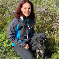 Melanie mit Hund